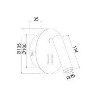 ZEUS-ΦΩΤΙΣΤΙΚΟ ΟΡΟΦΗΣ ΛΕΥΚΟ ΜΑΤ ΜΕΤΑΛΛΙΚΟ LED 3+4W 3000K 280LM IP20 D13,5X7CM