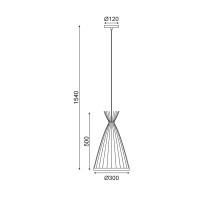 ΚΡΕΜΑΣΤΟ Φ/Σ 1ΧΕ27 BAMBOO D30XH154CM SERIFOS
