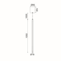 AVENUE-ΦΩΤΙΣΤΙΚΟ ΚΡΕΜΑΣΤΟ ΛΕΥΚΟ ΜΑΤ ΑΛΟΥΜΙΝΙΟΥ LED SMD 18W 3000Κ 920LM IP20 80Χ18Χ2500ΜΜ