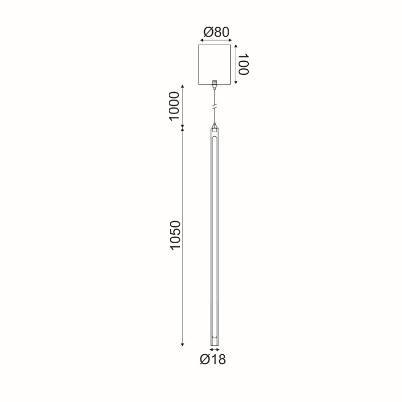 AVENUE-ΦΩΤΙΣΤΙΚΟ ΚΡΕΜΑΣΤΟ ΛΕΥΚΟ ΜΑΤ ΑΛΟΥΜΙΝΙΟΥ LED SMD 18W 3000Κ 920LM IP20 80Χ18Χ2500ΜΜ