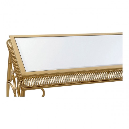 Κονσόλα DKD Home Decor Καθρέφτης Χρυσό Μέταλλο Ξύλο MDF 122 x 31 x 72 cm