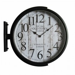 Ρολόι Τοίχου DKD Home Decor Κρυστάλλινο Μαύρο Χρυσό Σίδερο Loft (1) (45 x 6 x 45 cm)