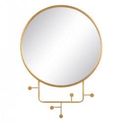 Τοίχο καθρέφτη 76 x 6 x 104 cm Χρυσό Μέταλλο