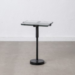 Βοηθητικό Τραπέζι 41 x 32 x 59 cm Κρυστάλλινο Μαύρο Μέταλλο