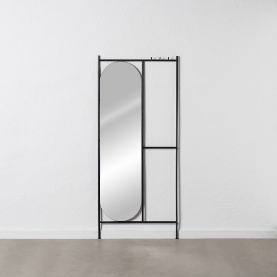 Hattestativ Μαύρο Σίδερο Καθρέφτης 70 x 4 x 160,5 cm
