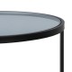 Βοηθητικό Τραπέζι Μαύρο Φυσικό Κρυστάλλινο Σίδερο 45 x 45 x 50 cm