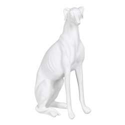 Διακοσμητική Φιγούρα Λευκό Σκύλος 19 x 12 x 37,5 cm