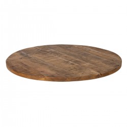 Table top Στρόγγυλο Μπεζ Ξύλο από Μάνγκο 80 x 80 x 3 cm
