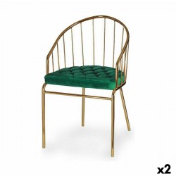 Καρέκλα Μπάρες Πράσινο Χρυσό 51 x 81 x 52 cm (x2)