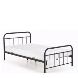 Κρεβάτι ArteLibre LIBERTY Μεταλλικό Sandy Black 209x124x93cm (Στρώμα 120x200cm)