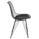 Καρέκλα Μεταλλική ArteLibre FAGUS Με Μαξιλάρι Μαύρο 49x58x83.5cm