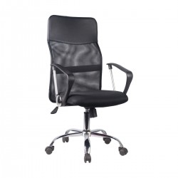 Καρέκλα Γραφείου ArteLibre AΓNΩ Μαύρο PVC 58x60x105-115cm