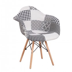 Καρέκλα ArteLibre FALKON Patchwork Ύφασμα/Ξύλο 62x59x82cm