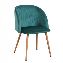 Καρέκλα ArteLibre KINGFISHER Πράσινο Ύφασμα/Μέταλλο 54x55x83cm