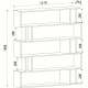 Βιβλιοθήκη ArteLibre Antipaxi Sonoma/Wenge Μοριοσανίδα/Μελαμίνη 122x26x159cm