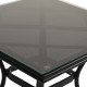 Τραπέζι Κήπου ArteLibre ANGOLA Μαύρο Αλουμίνιο/Γυαλί 80x80x75cm