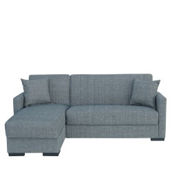 Καναπές Κρεβάτι Γωνιακός ArteLibre OASIS Με Αποθηκευτικό Χώρο Γκρι Ύφασμα 200x84x84cm