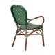 Καρέκλα Κήπου ArteLibre BOALI Πράσινο/Λευκό/Μπαμπού Αλουμίνιο/Rattan 41x45x92cm