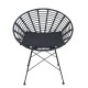 Καρέκλα Κήπου ArteLibre AELIUS Μαύρο Μέταλλο/Rattan 72x62x78cm