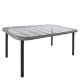Τραπέζι Κήπου ArteLibre AMPIUS Γκρι/Μαύρο Μέταλλο/Rattan/Γυαλί 160x90x73cm