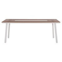 ΤΡΑΠΕΖΙ ΑΛΟΥΜΙΝΙΟΥ TABER HM5131.11 ΛΕΥΚΟ ΜΕ POLYWOOD TOP 200x100x75Υεκ