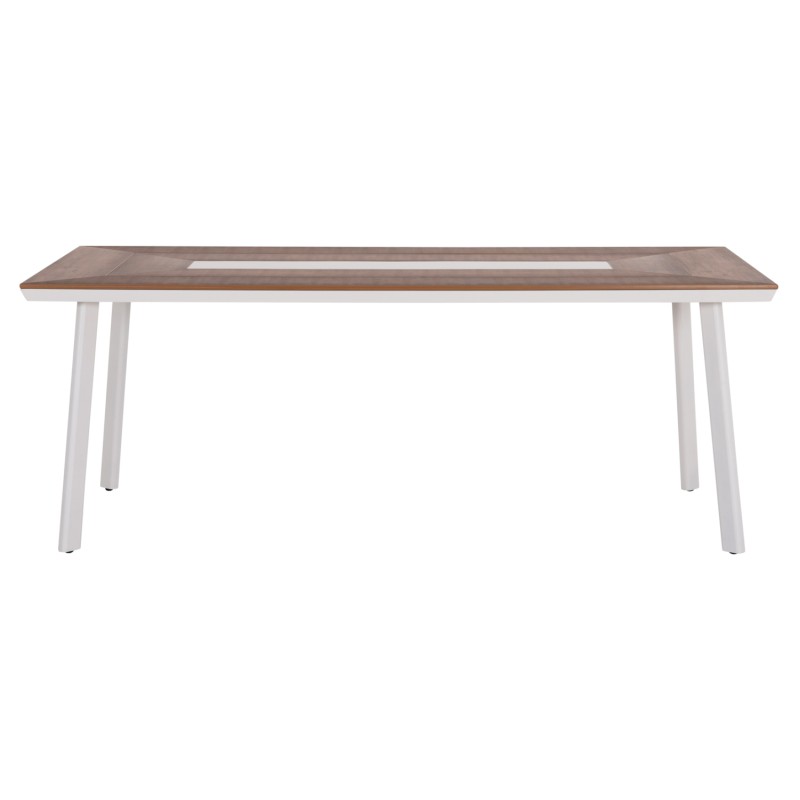 ΤΡΑΠΕΖΙ ΑΛΟΥΜΙΝΙΟΥ TABER HM5131.11 ΛΕΥΚΟ ΜΕ POLYWOOD TOP 200x100x75Υεκ