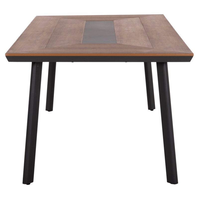 ΤΡΑΠΕΖΙ ΑΛΟΥΜΙΝΙΟΥ TABER ΜΕ POLYWOOD 200X100 ΓΚΡΙ HM5131.12