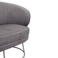 ΚΑΝΑΠΕΣ 2ΘΕΣΙΟΣ ARIEN HM8492.01 ΑΠΟ ΒΕΛΟΥΔΟ ΓΚΡΙ ΜΕ ΑΣΗΜΙ ΒΑΣΗ 125Χ80Χ84Υ εκ.