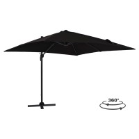 ΟΜΠΡΕΛΑ SHADER HM6025.03 ALU ΕΠΑΓΓΕΛΜΑΤΙΚΗ ΚΡΕΜΑΣΤΗ 3X3 360 ΜΟΙΡΩΝ ME ΜΑΥΡΟ ΑΚΡΥΛΙΚΟ ΠΑΝΙ
