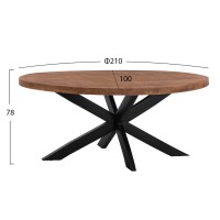 ΤΡΑΠΕΖΙ LEVINHO HM8483.11 OVAL 6εκ. ΠΑΧΟΣ ΑΠΟ ΜΑΣΙΦ ΞΥΛΟ MANGO 210x100x78Υ εκ.