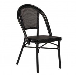 Καρέκλα Κήπου ArteLibre DALILA Μαύρο Αλουμίνιο/Ύφασμα 50x56x86cm