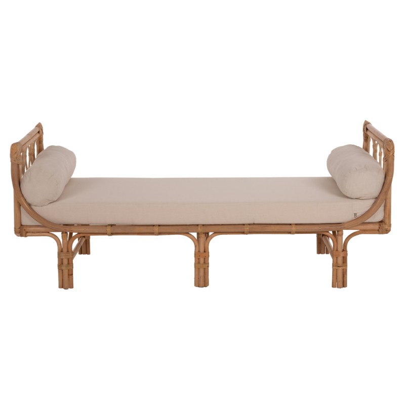 ΚΑΝΑΠΕΣ ΕΞΩΤΕΡΙΚΟΥ ΧΩΡΟΥ CHARMELLA HM9659 ΦΥΣΙΚΟ RATTAN-ΜΠΕΖ ΜΑΞΙΛΑΡΙΑ 187x69x76Yεκ.