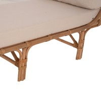 ΚΑΝΑΠΕΣ ΕΞΩΤΕΡΙΚΟΥ ΧΩΡΟΥ CHARMELLA HM9659 ΦΥΣΙΚΟ RATTAN-ΜΠΕΖ ΜΑΞΙΛΑΡΙΑ 187x69x76Yεκ.