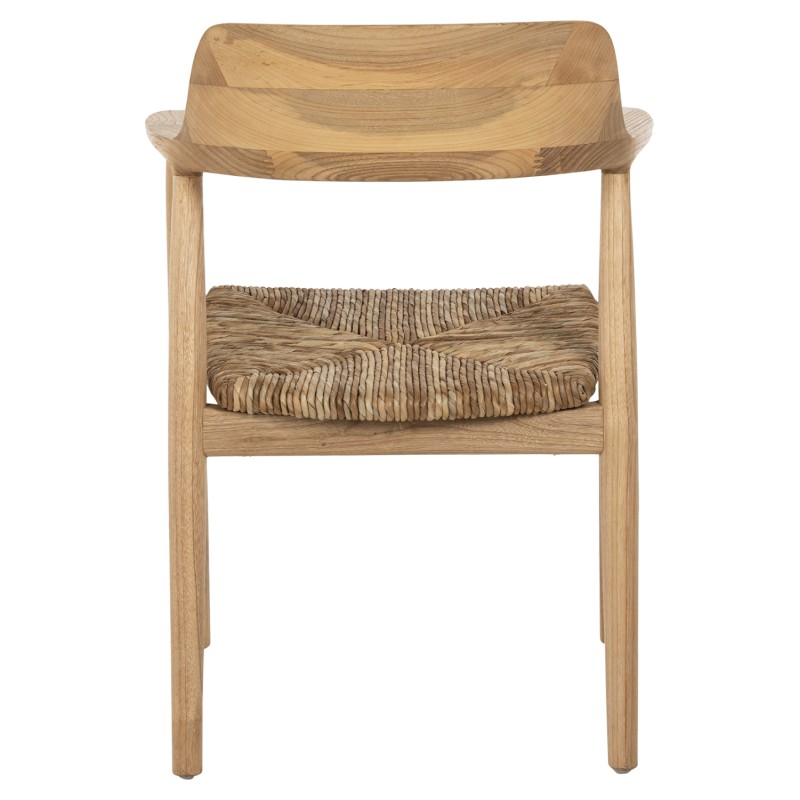 ΠΟΛΥΘΡΟΝΑ KINGSLEY HM9634.01 ΞΥΛΟ TEAK & ΨΑΘΑ ΣΕ ΦΥΣΙΚΟ ΧΡΩΜΑ 57,5x54x80Yεκ.