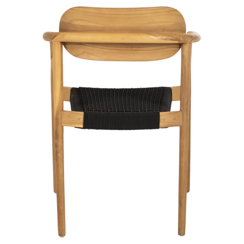 ΠΟΛΥΘΡΟΝΑ OSLO HM9636.02 ΞΥΛΟ TEAK ΦΥΣΙΚΟ & ΜΑΥΡΟ ΣΧΟΙΝΙ 55x54x80Y εκ.
