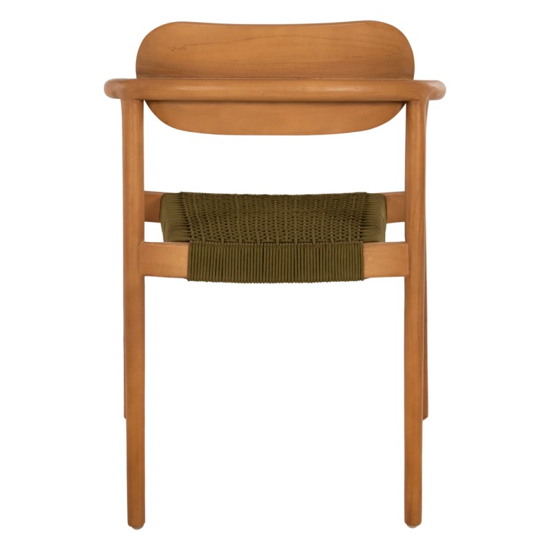 ΠΟΛΥΘΡΟΝΑ OSLO HM9636.05 ΞΥΛΟ TEAK ΦΥΣΙΚΟ & ΠΡΑΣΙΝΟ ΣΧΟΙΝΙ 55x54x80Yεκ.