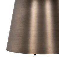 ΤΡΑΠΕΖIA ΣΑΛΟΝΙΟΥ 2ΤΜΧ NICKELY HM9667 ΜΕΤΑΛΛΟ ΣΕ ΜΠΡΟΝΖΕ ΜΑΤ Φ80x41Υ & Φ60x36Υ εκ.