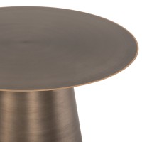 ΤΡΑΠΕΖIA ΣΑΛΟΝΙΟΥ 2ΤΜΧ NICKELY HM9667 ΜΕΤΑΛΛΟ ΣΕ ΜΠΡΟΝΖΕ ΜΑΤ Φ80x41Υ & Φ60x36Υ εκ.