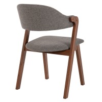 Σετ-2Τεμ.ΚΑΡΕΚΛΑ RIDER HM9734.01 RUBBERWOOD ΣΕ ΚΑΡΥΔΙ-ΥΦΑΣΜΑ ΓΚΡΙ 59x59x83Yεκ.