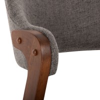 Σετ-2Τεμ.ΚΑΡΕΚΛΑ RIDER HM9734.01 RUBBERWOOD ΣΕ ΚΑΡΥΔΙ-ΥΦΑΣΜΑ ΓΚΡΙ 59x59x83Yεκ.