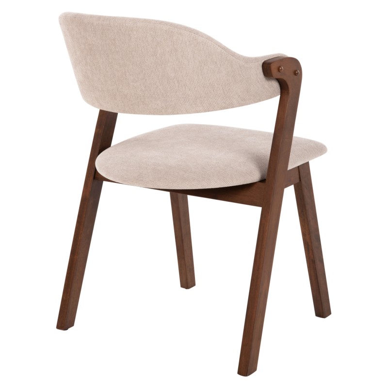 Σετ-2Τεμ.ΚΑΡΕΚΛΑ RIDER HM9734.02 RUBBERWOOD ΣΕ ΚΑΡΥΔΙ-ΥΦΑΣΜΑ ΕΚΡΟΥ 59x59x83Yεκ.