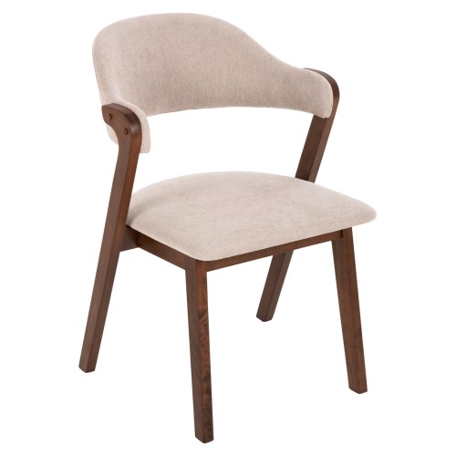 Σετ-2Τεμ.ΚΑΡΕΚΛΑ RIDER HM9734.02 RUBBERWOOD ΣΕ ΚΑΡΥΔΙ-ΥΦΑΣΜΑ ΕΚΡΟΥ 59x59x83Yεκ.