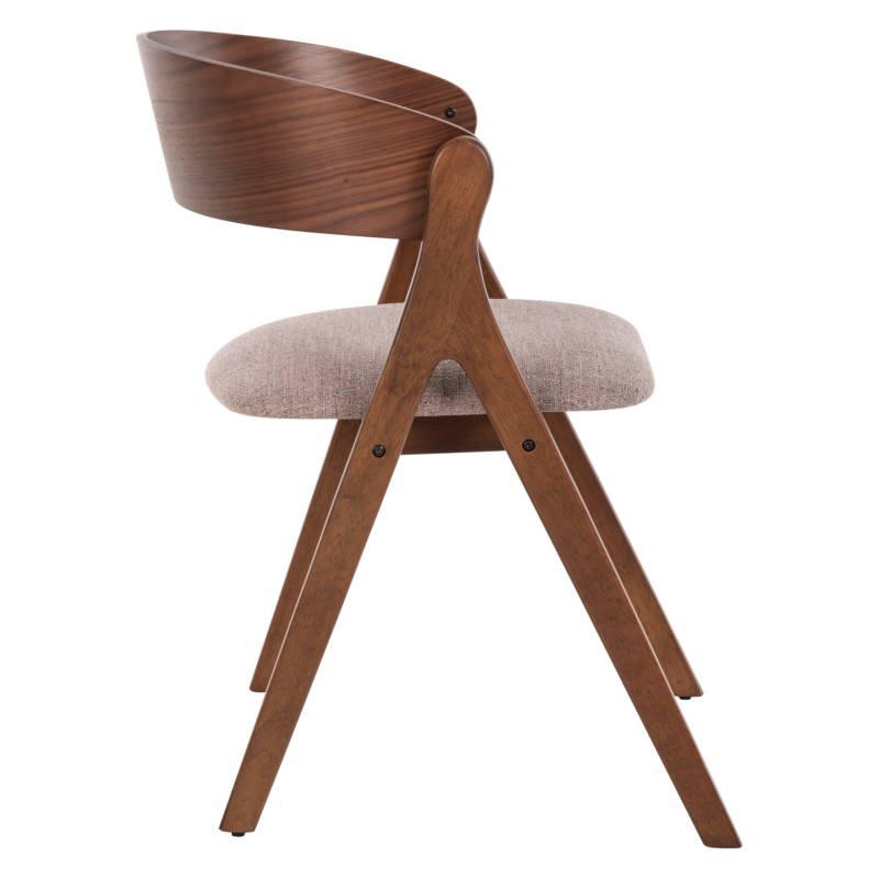 Σετ-2Τεμ.ΚΑΡΕΚΛΑ NEKKER HM9739.01 RUBBERWOOD ΣΕ ΚΑΡΥΔΙ-ΜΠΕΖ ΥΦΑΣΜΑ ΚΑΘΙΣΜΑ 56x55x78Yεκ.