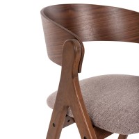 Σετ-2Τεμ.ΚΑΡΕΚΛΑ NEKKER HM9739.01 RUBBERWOOD ΣΕ ΚΑΡΥΔΙ-ΜΠΕΖ ΥΦΑΣΜΑ ΚΑΘΙΣΜΑ 56x55x78Yεκ.
