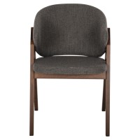 Σετ-2Τεμ.ΚΑΡΕΚΛΑ HANA HM9746.02 RUBBERWOOD ΣΕ ΚΑΡΥΔΙ ΧΡΩΜΑ-ΓΚΡΙ ΥΦΑΣΜΑ 55x60x84Yεκ.