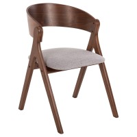 Σετ-2Τεμ.ΚΑΡΕΚΛΑ NEKKER HM9739.02 RUBBERWOOD ΣΕ ΚΑΡΥΔΙ-ΓΚΡΙ ΥΦΑΣΜΑ ΚΑΘΙΣΜΑ 56x55x78Yεκ.