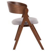 Σετ-2Τεμ.ΚΑΡΕΚΛΑ NEKKER HM9739.02 RUBBERWOOD ΣΕ ΚΑΡΥΔΙ-ΓΚΡΙ ΥΦΑΣΜΑ ΚΑΘΙΣΜΑ 56x55x78Yεκ.