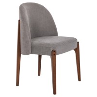 Σετ-2Τεμ.ΚΑΡΕΚΛΑ ΤΡΑΠΕΖΑΡΙΑΣ RAMMER HM9744.01 RUBBERWOOD ΣΕ ΚΑΡΥΔΙ-ΓΚΡΙ ΥΦΑΣΜΑ 57x55x86Υεκ.