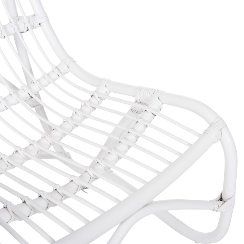 ΠΟΛΥΘΡΟΝΑ GRINN HM9815.03 ΡΑΒΔΟΙ RATTAN ΣΕ ΛΕΥΚΟ 56,5x73,5x79,5Υ εκ.