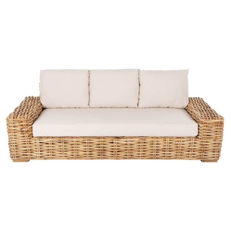 ΚΑΝΑΠΕΣ ΤΡΙΘΕΣΙΟΣ ΕΞ.ΧΩΡΟΥ TROPEL HM9808 ΞΥΛΟ MANGO-RATTAN ΦΥΣΙΚΟ-ΛΕΥΚΑ ΜΑΞΙΛΑΡΙΑ 216x88x85Υεκ